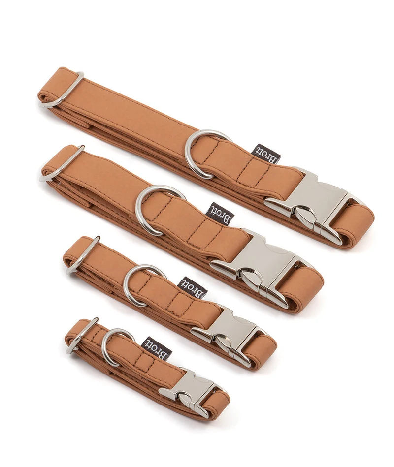 Collar perro Essence Camel silver