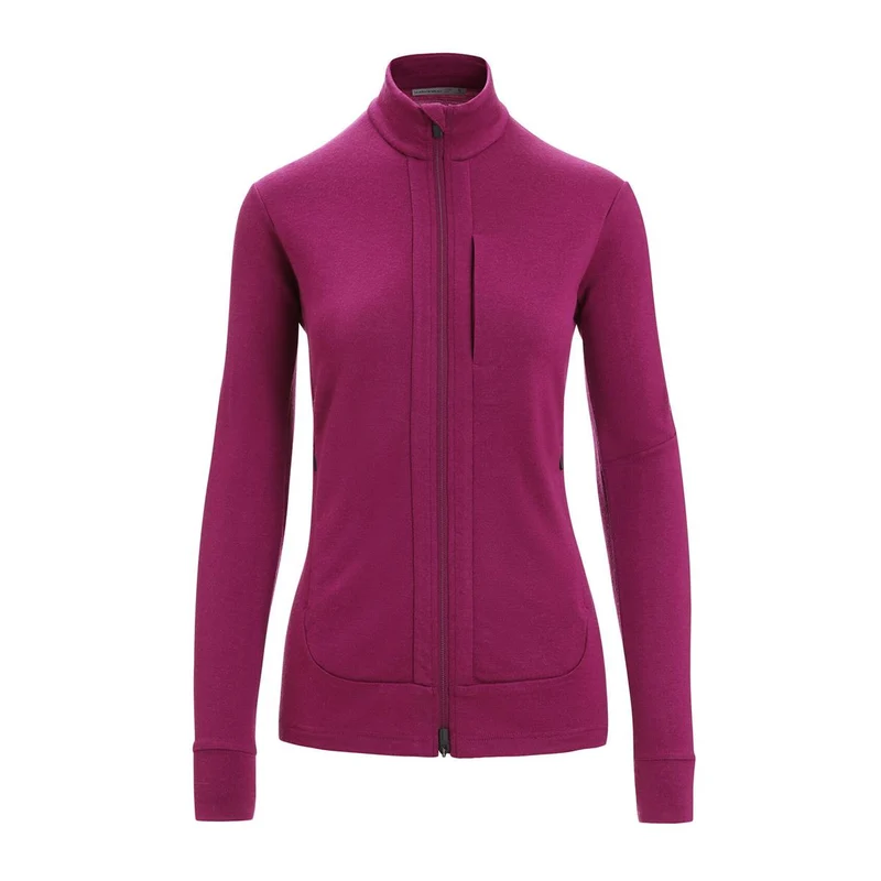 Icebreaker W Quantum III LS Zip go berry Damen Fleecejacke