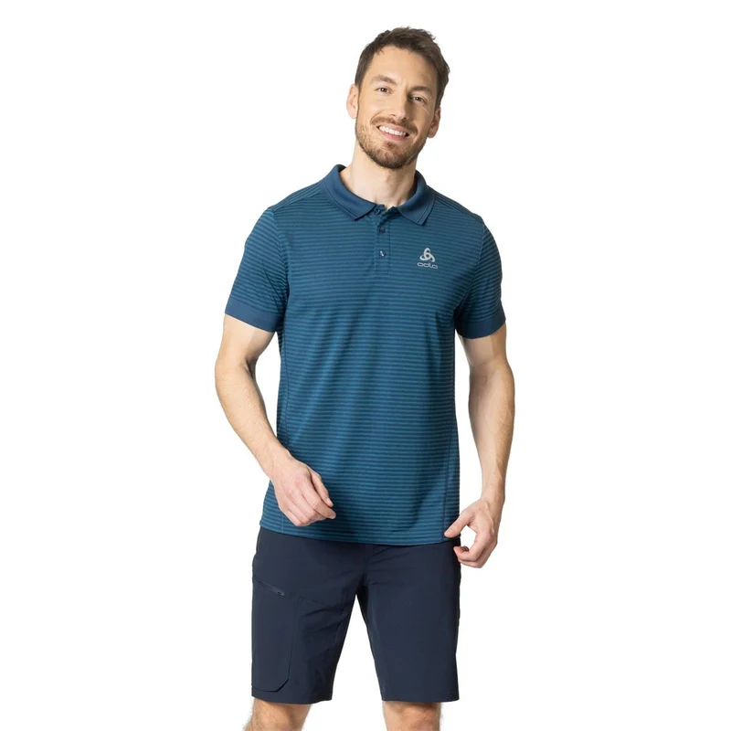 Odlo M Nikko Dry Polo S/S saxony blue-blue wing teal st