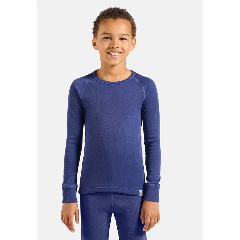 Odlo Kinder Active Warm Base-Layer-Shirt Skipper Blue