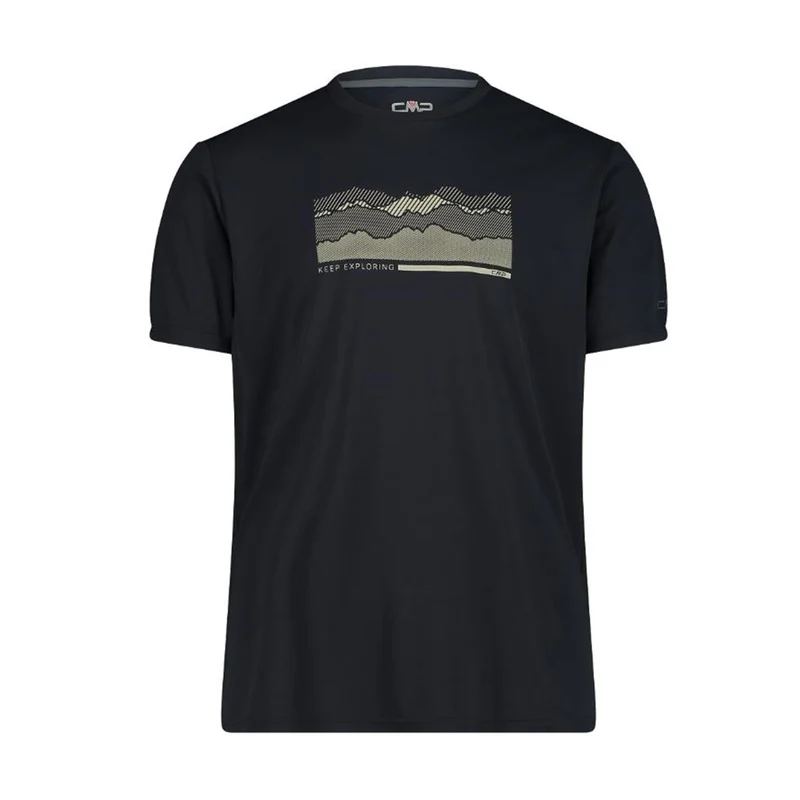CMP Sport Man Piqué T-Shirt mit Print anthracite graffite