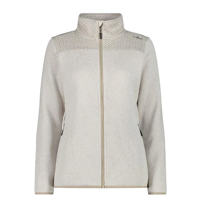 CMP Sport Woman Knit-Tech Jacket vaniglia sabbia