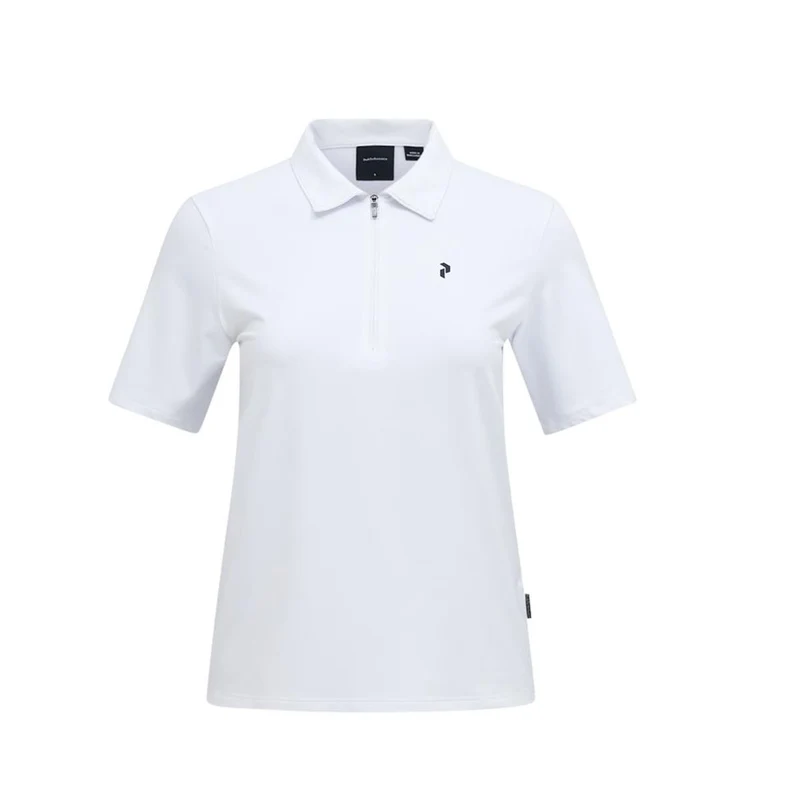 Peak Performance W Comfort Zip Polo Women white Damen T-Shirt