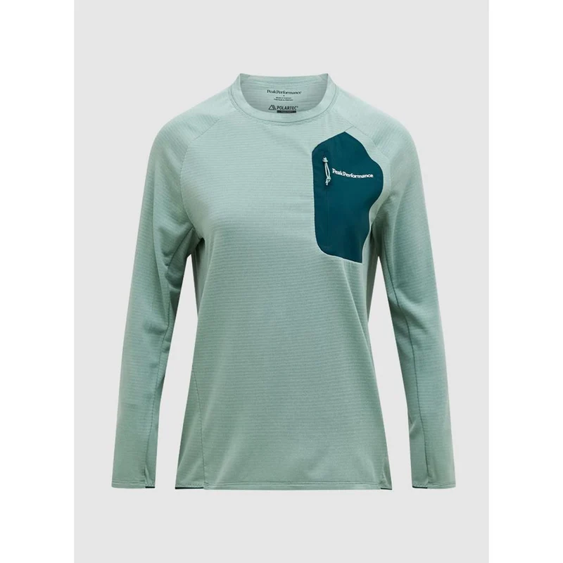 Peak Performance W Freelight Polartec Grid Crew green valley Damen Longsleeve
