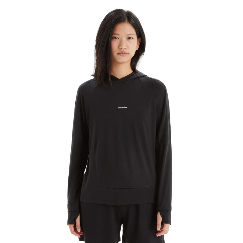 Icebreaker W Cool-Lite LS Hoodie black Damen Sweatshirt