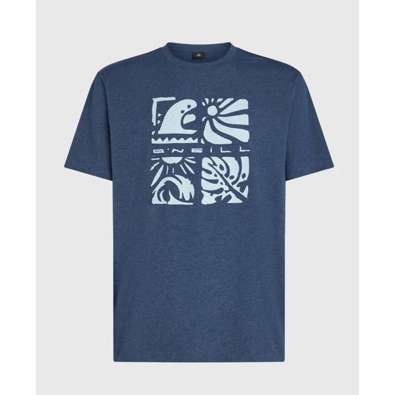 O`Neill Melange Frontprint T-Shirt Herren english evening