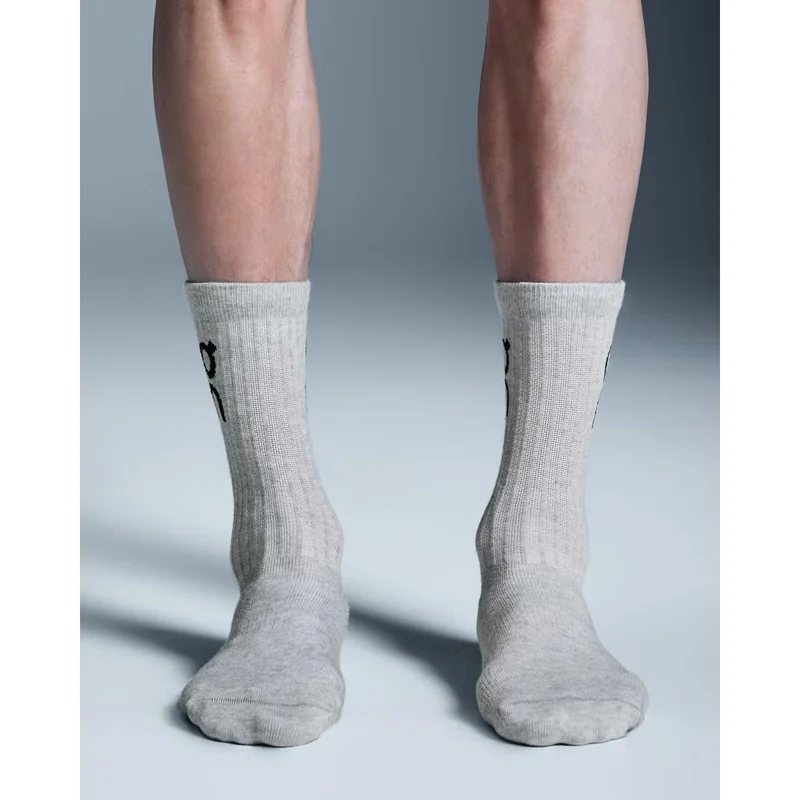 ON Socken Logo Sock High 3P Heather Gray