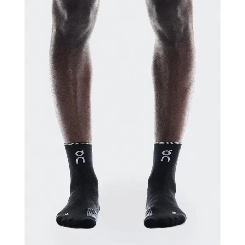 ON Performance Run Sock Mid Black / Eclipse