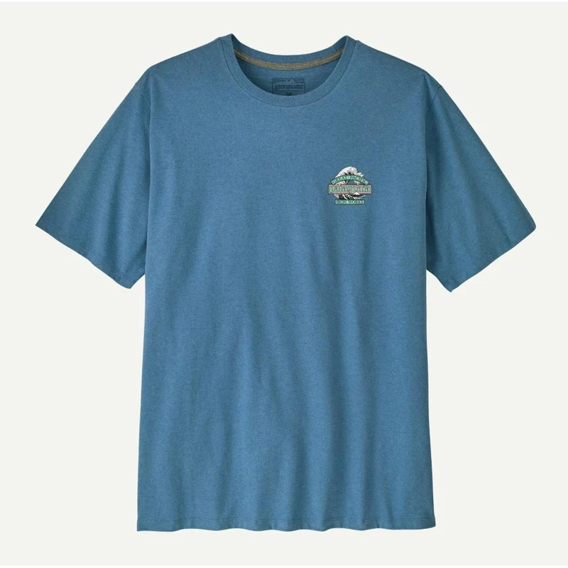 Patagonia M Great Waves Responsibili-Tee shore blue Herren T-Shirt