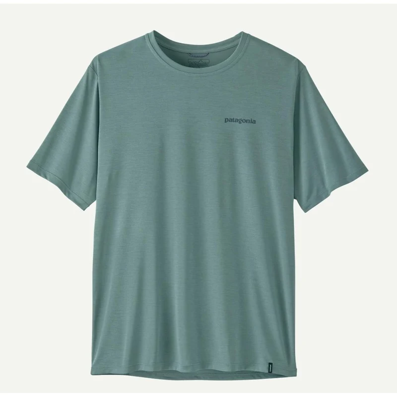 Patagonia M Cap Cool Daily Shirt Broadshort Logo light blue sage Herren T-Shirt