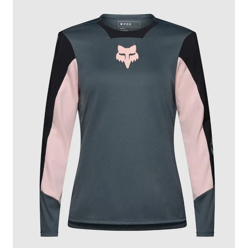 FOX Defend Creation Langarmtrikot für Damen Tiefes Kobaltblau