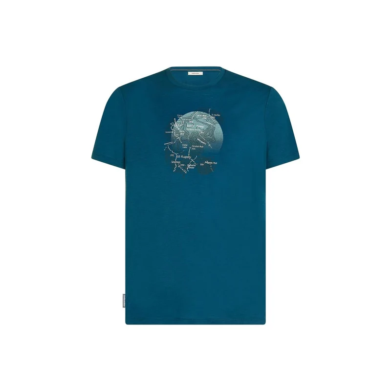 Icebreaker Merino 150 Tech Lite Kurzarm-T-Shirt Ruapehu Round Herren - atlantis