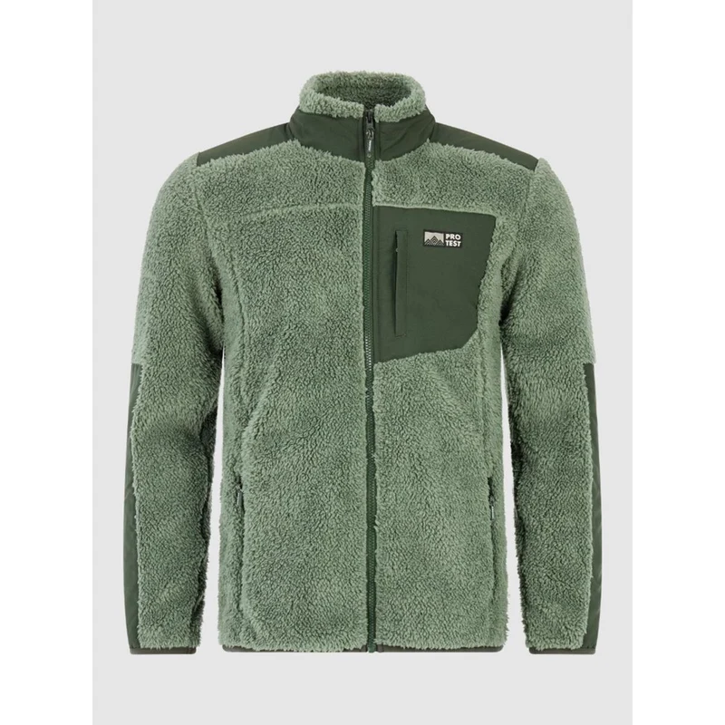 Protest Bleaker Men Outdoor Fleece Sweatjacke - Aspen Green