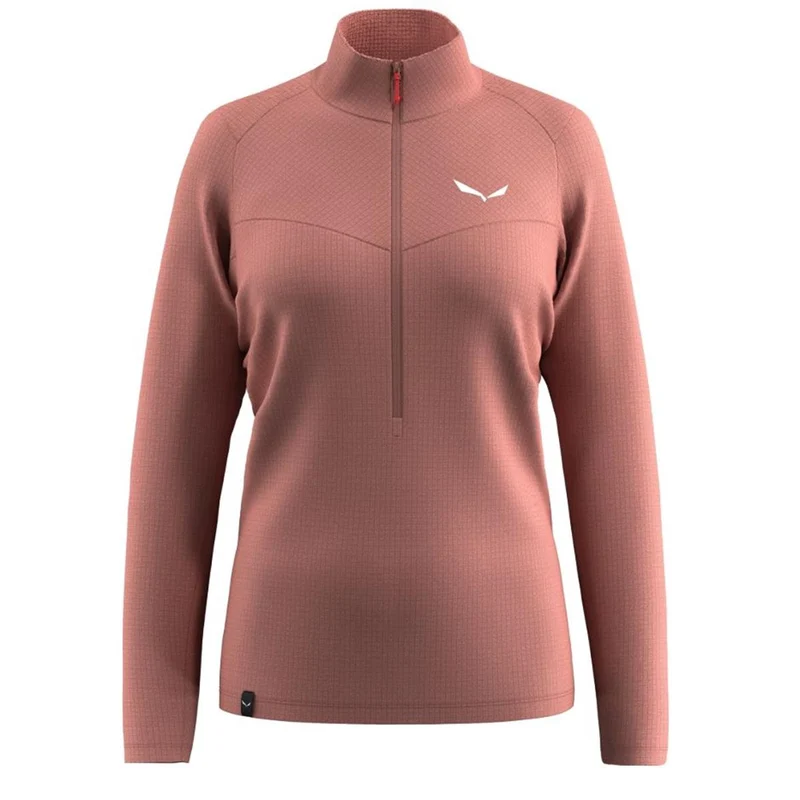 Salewa Puez Cammino Polarlite Half Zip Jacke Women desert pink