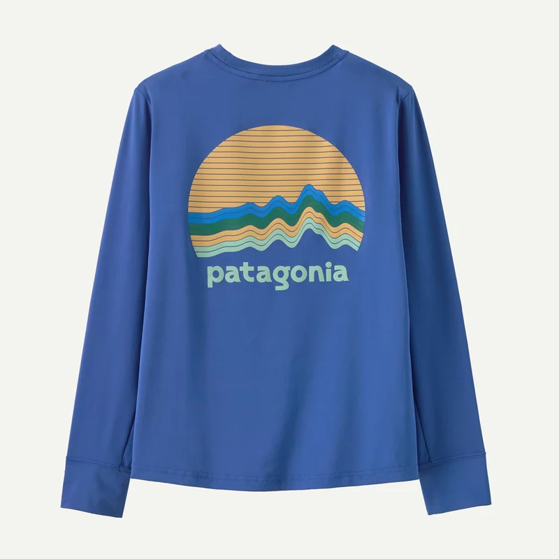 Patagonia Kids' Long-Sleeved Capilene Silkweight T-Shirt Eddy Blue
