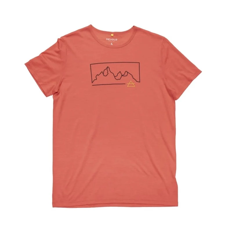 DEVOLD ACTIVE "OUTLINE" TEE MAN - cayenne