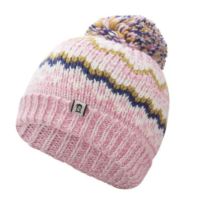 Trollkids- Girls Kristiansand Bobble Cap- pink dawn