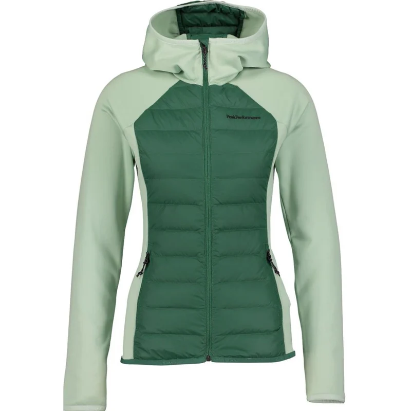 Peak Performance W Down Hybrid Hood Jacket smoke pine Damen Daunenjacke