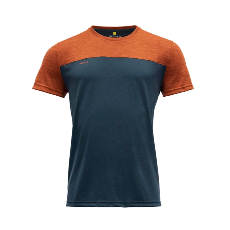 Devold Norang Merino 150 Tee Man brick melange/night